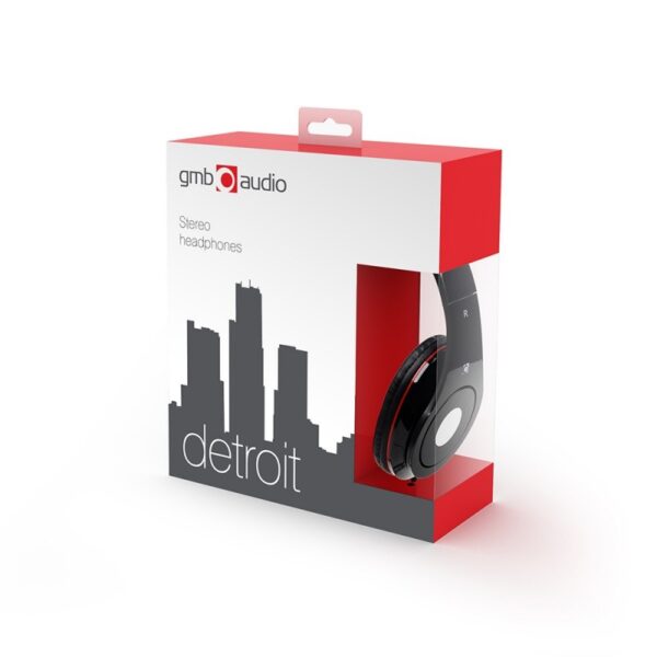 GEMBIRD HEADSET DETROIT, ΜΑΥΡΟ - Image 3