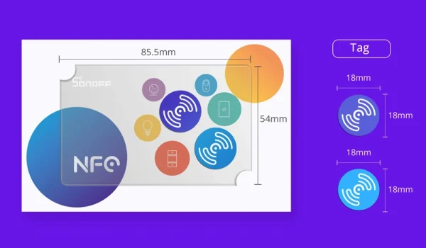 SONOFF smart αυτοκόλλητο NFC Tag, κάρτα με 2τμχ