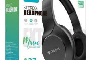 CELEBRAT headphones A27 wireless & wired Bluetooth 5.3 Φ40mm μαύρα